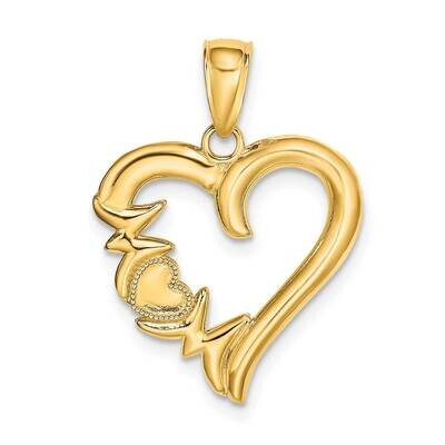 Mom Heart Pendant 14k Gold Polished K5196, MPN: K5196, 637218171767