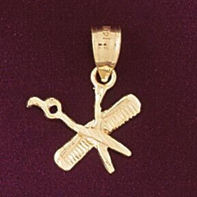 Dazzlers Jewelry Hairdresser Scissors Pendant Necklace Charm Bracelet in Yellow, White or Rose Gold…