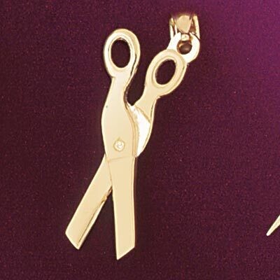 Dazzlers Jewelry Hairdresser Scissors Pendant Necklace Charm Bracelet in Yellow, White or Rose Gold…