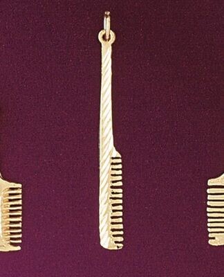 Dazzlers Jewelry Hairdresser Comb Pendant Necklace Charm Bracelet in Yellow, White or Rose Gold 639…