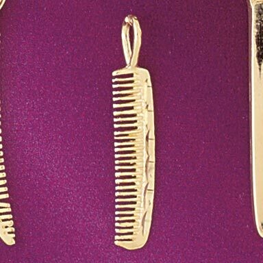 Dazzlers Jewelry Hairdresser Comb Pendant Necklace Charm Bracelet in Yellow, White or Rose Gold 639…