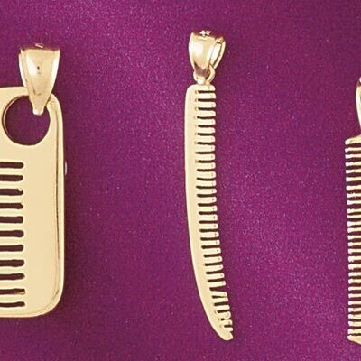 Dazzlers Jewelry Hairdresser Comb Pendant Necklace Charm Bracelet in Yellow, White or Rose Gold 638…
