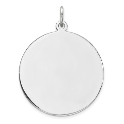 Engravable Round Polished Front Back Disc Charm Sterling Silver QM373/27P, MPN: QM373/27P, 88677408…