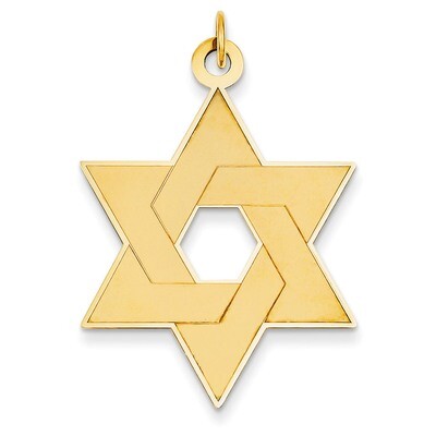 Laser Designed Star of David Pendant 14k Gold XR987, MPN: XR987, 886774133355