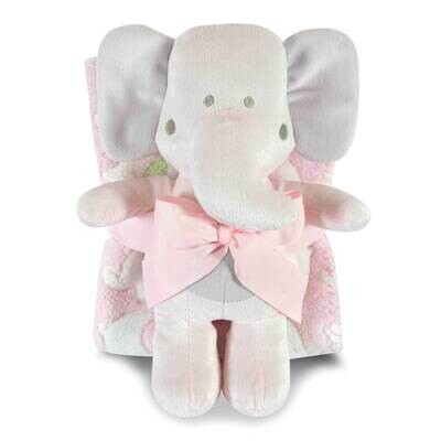 Pink Elephant and Fleece Blanket Set GM23169, MPN: GM23169, 737505120406