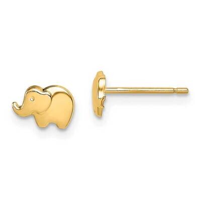 Elephant Post Earrings 14k Gold SE2897 by Madi K, MPN: SE2897, 191101980756