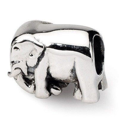 Elephant Bead - Sterling Silver QRS266, MPN: QRS266, 883957721644