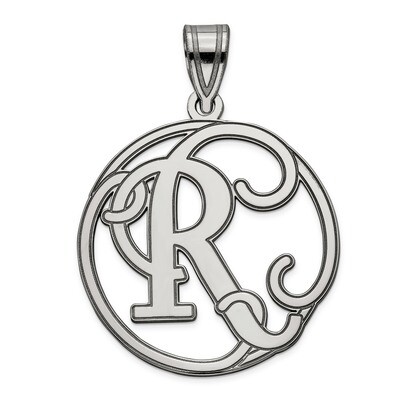 Script Initial R Charm Sterling Silver Fancy  QC8999R, MPN: QC8999R, 191101457531