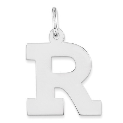 Block Initial R Charm Sterling Silver QC5095R, MPN: QC5095R, 191101182518