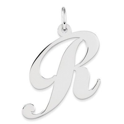 Script Initial R Charm Sterling Silver Fancy QC5090R, MPN: QC5090R, 883957542270