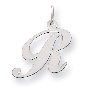 Script Initial R Charm Sterling Silver Fancy QC5088R, MPN: QC5088R, 883957030432