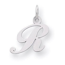Script Initial R Charm Sterling Silver Fancy QC5086R, MPN: QC5086R, 883957560892