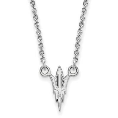 Arizona State University Small Pendant with Necklace Sterling Silver Rhodium-plated SS011AZS-18, MP…