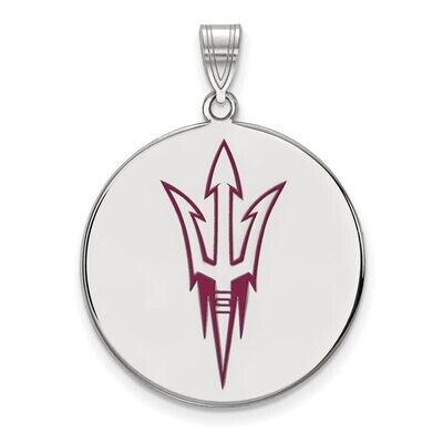 Arizona State University Extra Large Enamel Disc Pendant Sterling Silver SS055AZS, MPN: SS055AZS, 8…