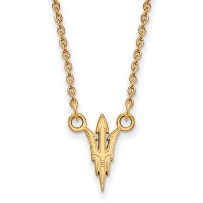 Arizona State University Small Pendant with Necklace Gold-plated Sterling Silver GP011AZS-18, MPN: …