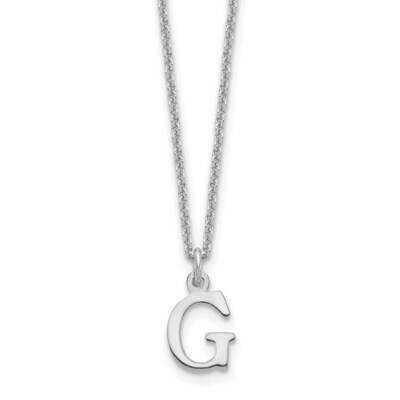 Letter G Initial Pendant with Chain 14k White Gold Cutout XNA727W/G, MPN: XNA727W/G, 191101672330