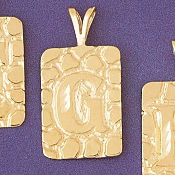 Dazzlers Jewelry Initial G Pendant Necklace Charm Bracelet in Yellow, White or Rose Gold 9576g, MPN…