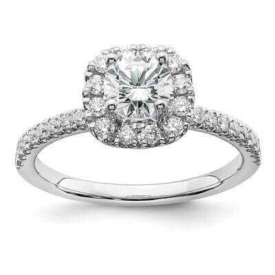 Si1/Si2, G H I, Halo Engagement Ring 14k White Gold Lab Grown Diamond RM6633E-018-5CWLG, MPN: RM663…