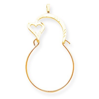 Small Heart Charm Holder 10k Gold 10C686, MPN: 10C686, 883957392851