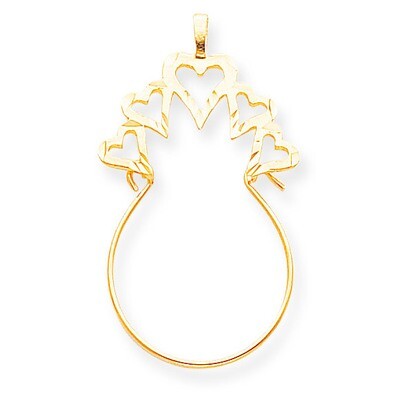 5 Hearts Charm Holder 10k Gold 10C685, MPN: 10C685, 883957456386