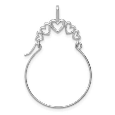 5-Heart Charm Holder 14k White Gold Polished D1311W, MPN: D1311W, 689530147104