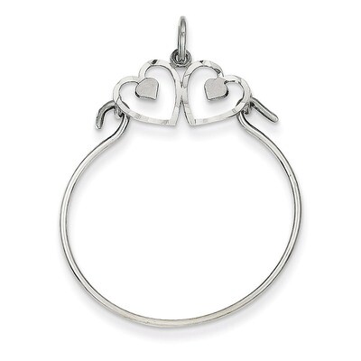 Heart Charm Holder 14k White Gold WCH10, MPN: WCH10, 886774119717