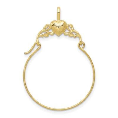 Heart Charm Holder 10k Gold Polished 10D1310, MPN: 10D1310,