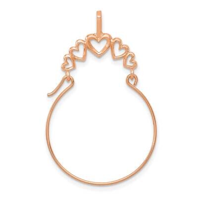 Polished 5-Heart Charm Holder 14k Rose Gold D1311R, MPN: D1311R, 883957345543
