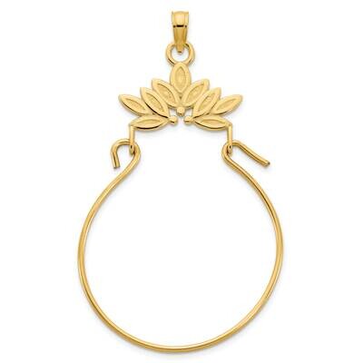 Fancy Charm Holder Pendant 14k Gold D5112, MPN: D5112, 196904069134