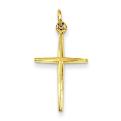 24k Gold-plated Passion Cross Charm Sterling Silver QC5454, MPN: QC5454, 883957458892