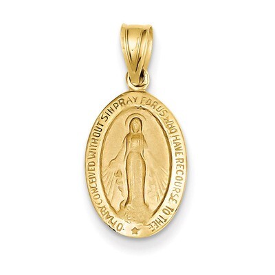 Miraculous Medal Pendant 14k Gold M1431, MPN: M1431, 637218168958