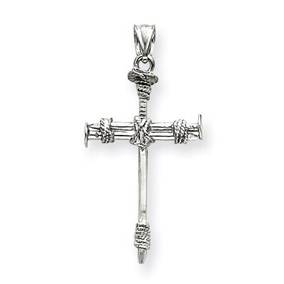 Nail Cross Pendant 14k White Gold D807, MPN: D807, 883957979939