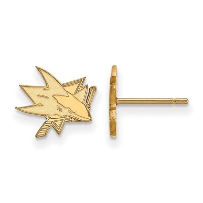 San Jose Sharks x-Small Post Earring 14k Yellow Gold 4Y007SHA, MPN: 4Y007SHA, 886774866352