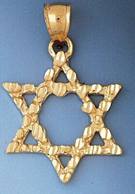 Dazzlers Jewelry Star of David Pendant Necklace Charm Bracelet in Yellow, White or Rose Gold 9144, …
