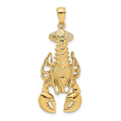 Moveable Lobster Charm 14k Gold 2-D K7871, MPN: K7871, 637218043576
