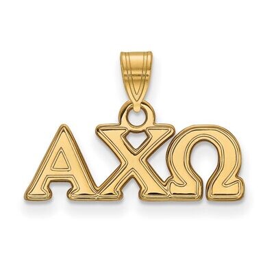 Alpha Chi Omega Small Pendant Gold-plated Silver GP002ACO, MPN: GP002ACO, 886774892030