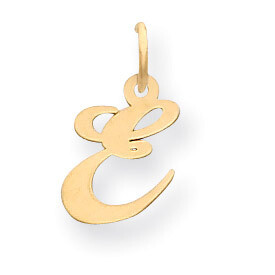 Initial E Charm 14K Gold Small Fancy Script YC650E, MPN: YC650E, 886774136516