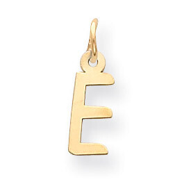 Initial E Charm 14k Gold Small Slanted Block YC644E, MPN: YC644E, 886774136295