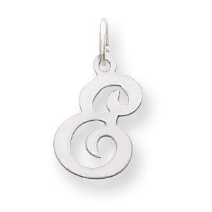 Die Struck Initial E Charm 14k White Gold YC249E, MPN: YC249E, 883957971209