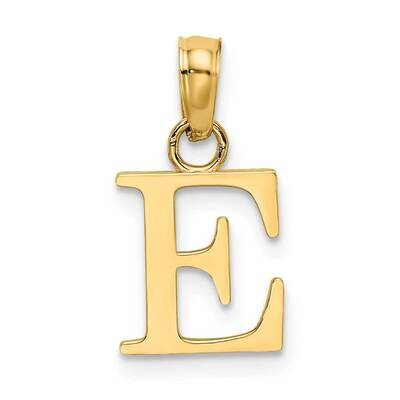 E Block Initial Charm 14k Gold Polished K6423E, MPN: K6423E, 637218007288