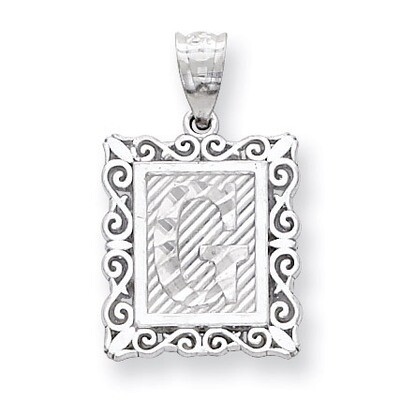 Initial G Charm Sterling Silver QC2770G, MPN: QC2770G, 883957906980