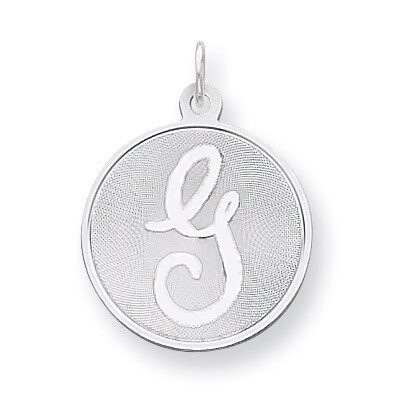 Brocaded Initial G Charm Sterling Silver QC4162G, MPN: QC4162G, 883957458748