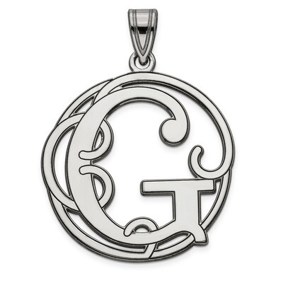 Script Initial G Charm Sterling Silver Fancy  QC8999G, MPN: QC8999G, 191101456138