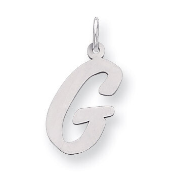 Script Initial G Charm Sterling Silver QC5084G, MPN: QC5084G, 883957031019