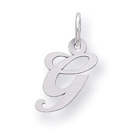 Script Initial G Charm Sterling Silver Fancy QC5086G, MPN: QC5086G, 883957544724