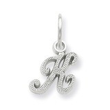 Casted Initial K Charm 14k white Gold WCH138-K, MPN: WCH138-K, 883957133508