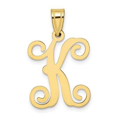 Initial Letter K Pendant 10k Gold 10XNA518Y/K, MPN: 10XNA518Y/K,