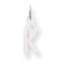 Small Slanted Block Initial K Charm Pendant 14k white Gold YC645K, MPN: YC645K, 191101634260