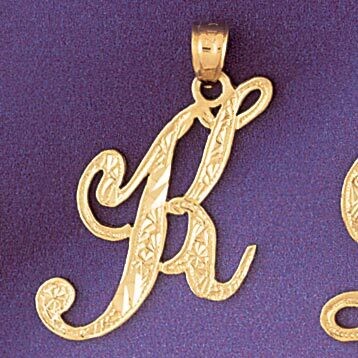 Dazzlers Jewelry Initial K Pendant Necklace Charm Bracelet in Yellow, White or Rose Gold 9566k, MPN…