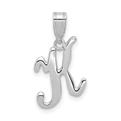 Script Letter K Initial Pendant 14k White Gold YC993WK, MPN: YC993WK, 196904072080